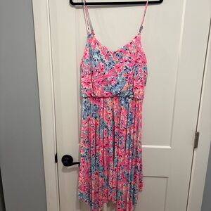 Lilly Pulitzer Pink and Blue Floral Dress
